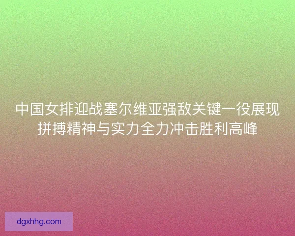 中国女排迎战塞尔维亚强敌关键一役展现拼搏精神与实力全力冲击胜利高峰 中国女排迎战塞尔维亚强敌关键一役展现拼搏精神与实力全力冲击胜利高峰
