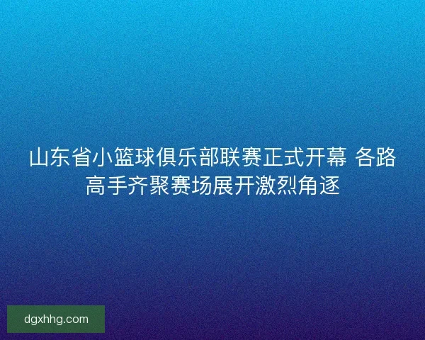 山东省小篮球俱乐部联赛正式开幕 各路高手齐聚赛场展开激烈角逐 山东省小篮球俱乐部联赛正式开幕 各路高手齐聚赛场展开激烈角逐